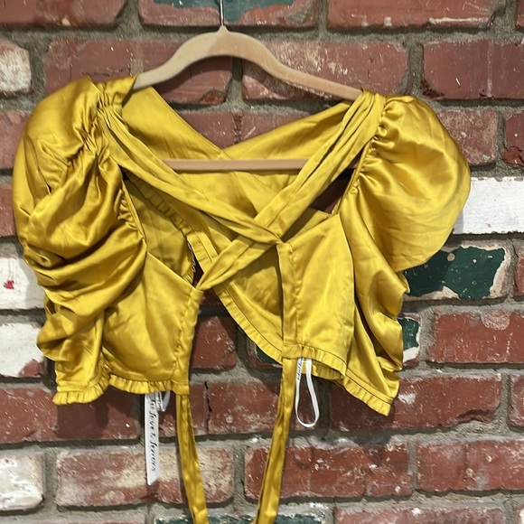 For Love and Lemons - Alia cross front crop top size small NWT - Picture 6 of 7
